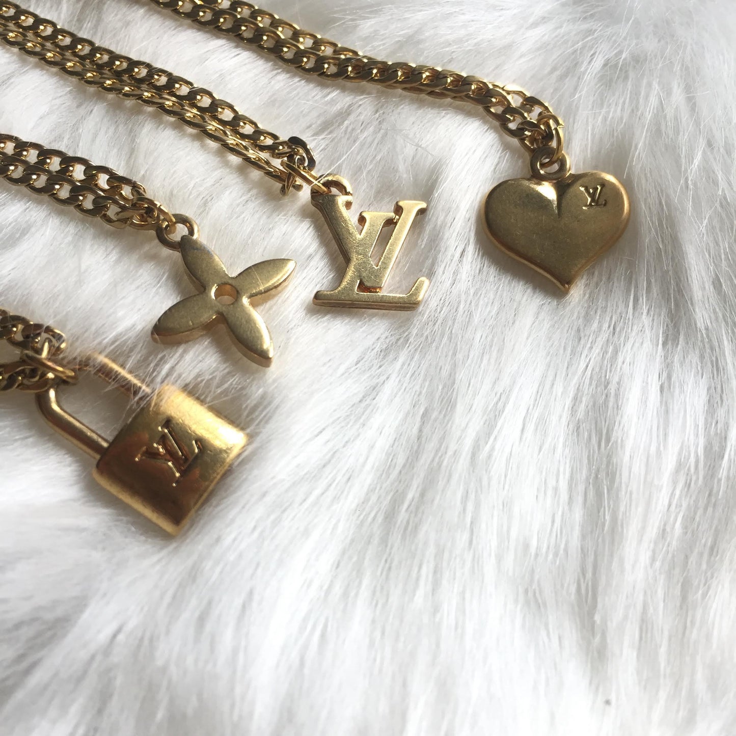Authentic Louis Vuitton Logo Pendant- Necklace - Boutique SecondLife