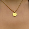 Repurposed Authentic Prada Mini circle tag - Necklace - Boutique SecondLife