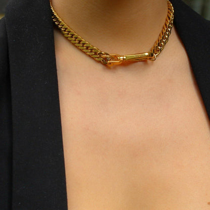 Repurposed Authentic Prada Clasp- Necklace - Boutique SecondLife