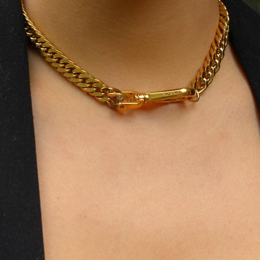 Repurposed Authentic Prada Clasp- Necklace - Boutique SecondLife