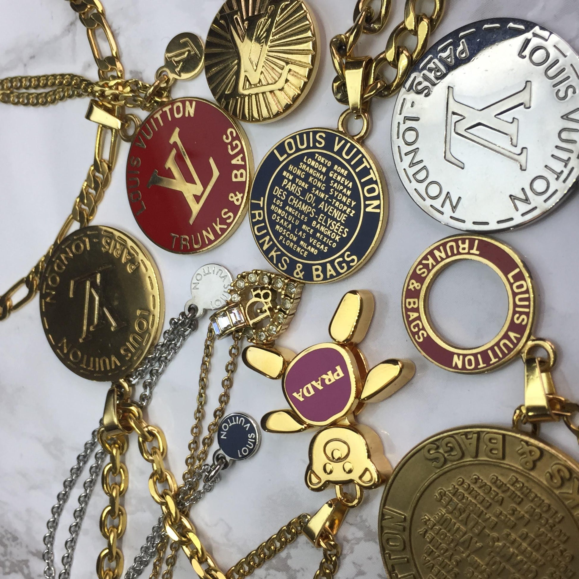 Authentic Louis Vuitton Large Round - Reworked Necklace - Boutique SecondLife