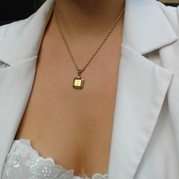 Authentic Louis Vuitton Pendant-Repurposed Necklace - Boutique SecondLife