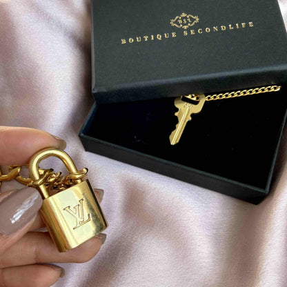 Louis Vuitton Padlock Necklace with Double Chain - Boutique SecondLife