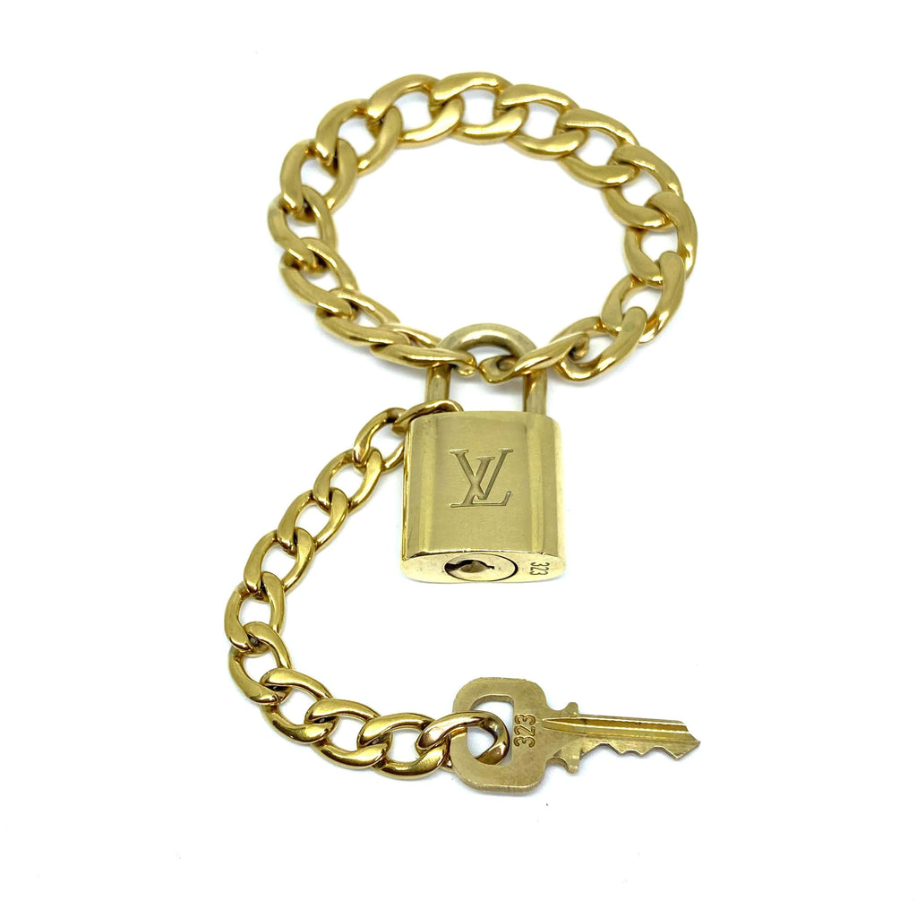 Louis Vuitton Padlock with Chain Bracelet - Boutique SecondLife