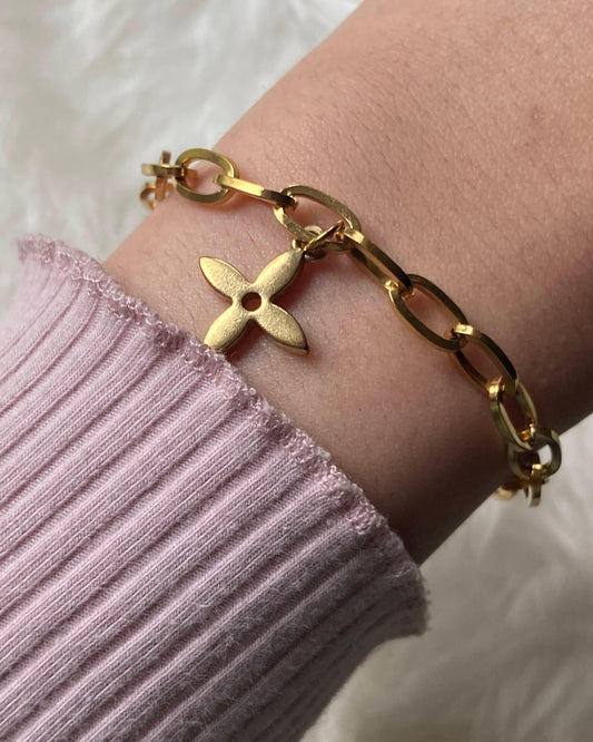 Authentic Louis Vuitton Pendant Flower Reworked Bracelet - Boutique SecondLife