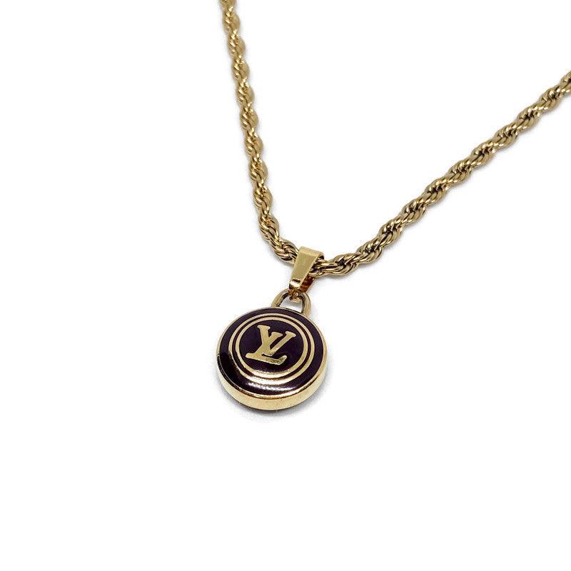 Authentic Louis Vuitton Logo Pastilles Pendant Necklace - Boutique SecondLife