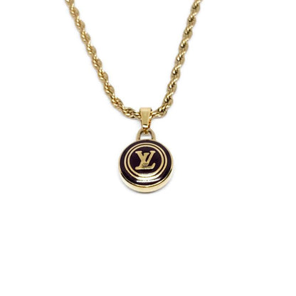 Authentic Louis Vuitton Logo Pastilles Pendant Necklace - Boutique SecondLife