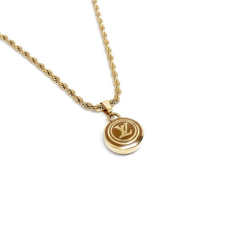 Authentic Louis Vuitton Logo Pastilles Pendant Necklace - Boutique SecondLife