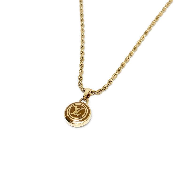 Authentic Louis Vuitton Logo Pastilles Pendant Necklace - Boutique SecondLife