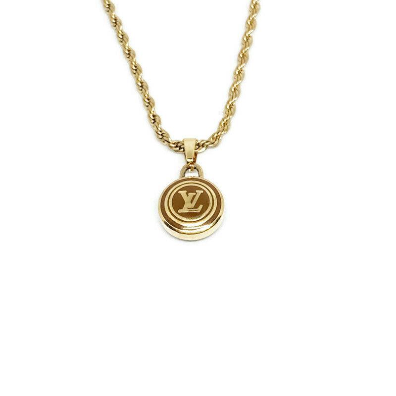 Authentic Louis Vuitton Logo Pastilles Pendant Necklace - Boutique SecondLife