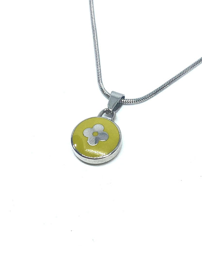 Authentic Louis Vuitton Green Pendant Reworked Necklace - Boutique SecondLife