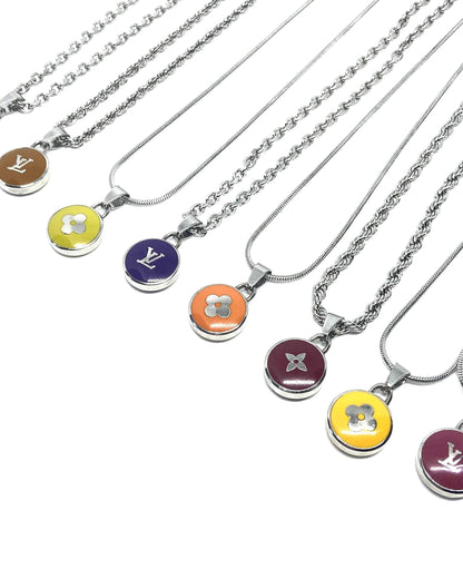 Authentic Louis Vuitton Green Pendant Reworked Necklace - Boutique SecondLife