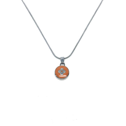 Authentic Louis Vuitton Orange Pendant Reworked Necklace - Boutique SecondLife
