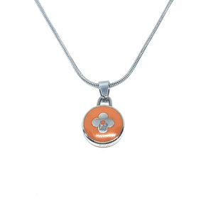 Authentic Louis Vuitton Orange Pendant Reworked Necklace - Boutique SecondLife