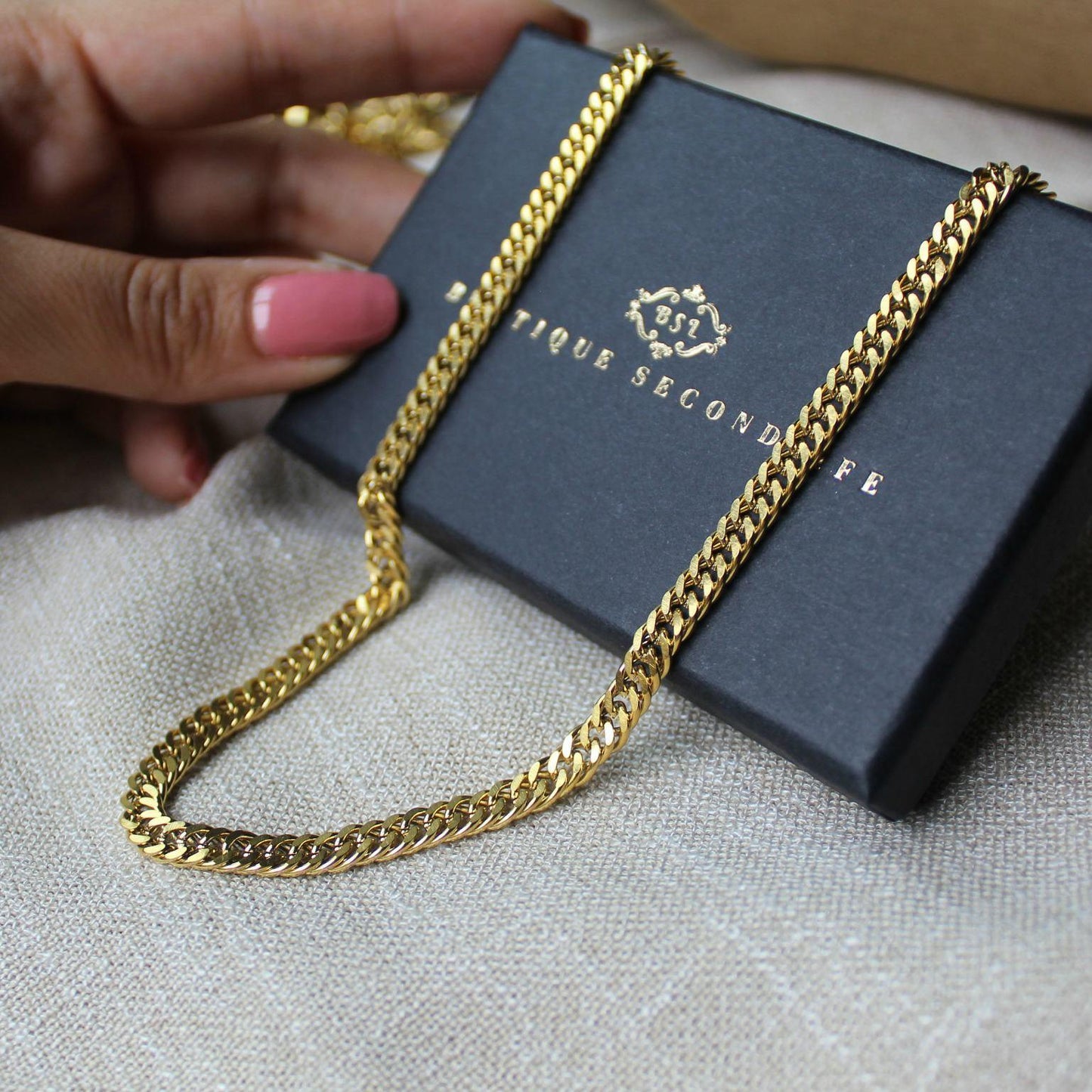 BSL - Leicester Snake Chain Necklace - Boutique SecondLife
