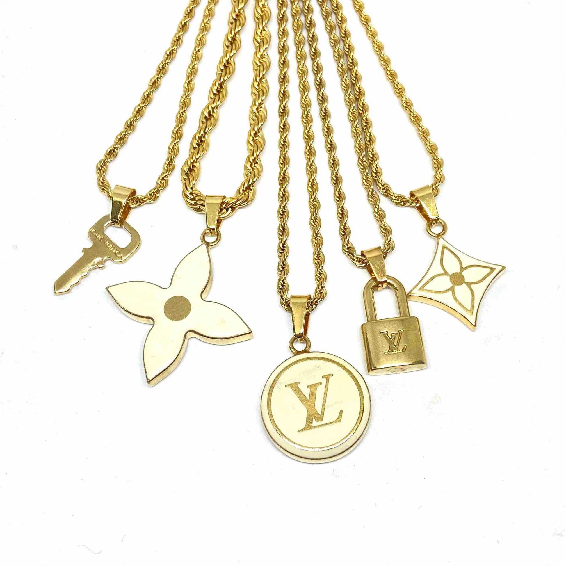 Gift Edition - Authentic Louis Vuitton White Pendant- Necklace - Boutique SecondLife