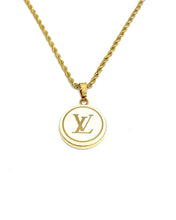 Load image into Gallery viewer, Gift Edition - Authentic Louis Vuitton Logo Round Pendant- Necklace - Boutique SecondLife