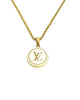 Gift Edition - Authentic Louis Vuitton Logo Round Pendant- Necklace - Boutique SecondLife