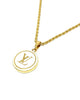 Gift Edition - Authentic Louis Vuitton Logo Round Pendant- Necklace - Boutique SecondLife