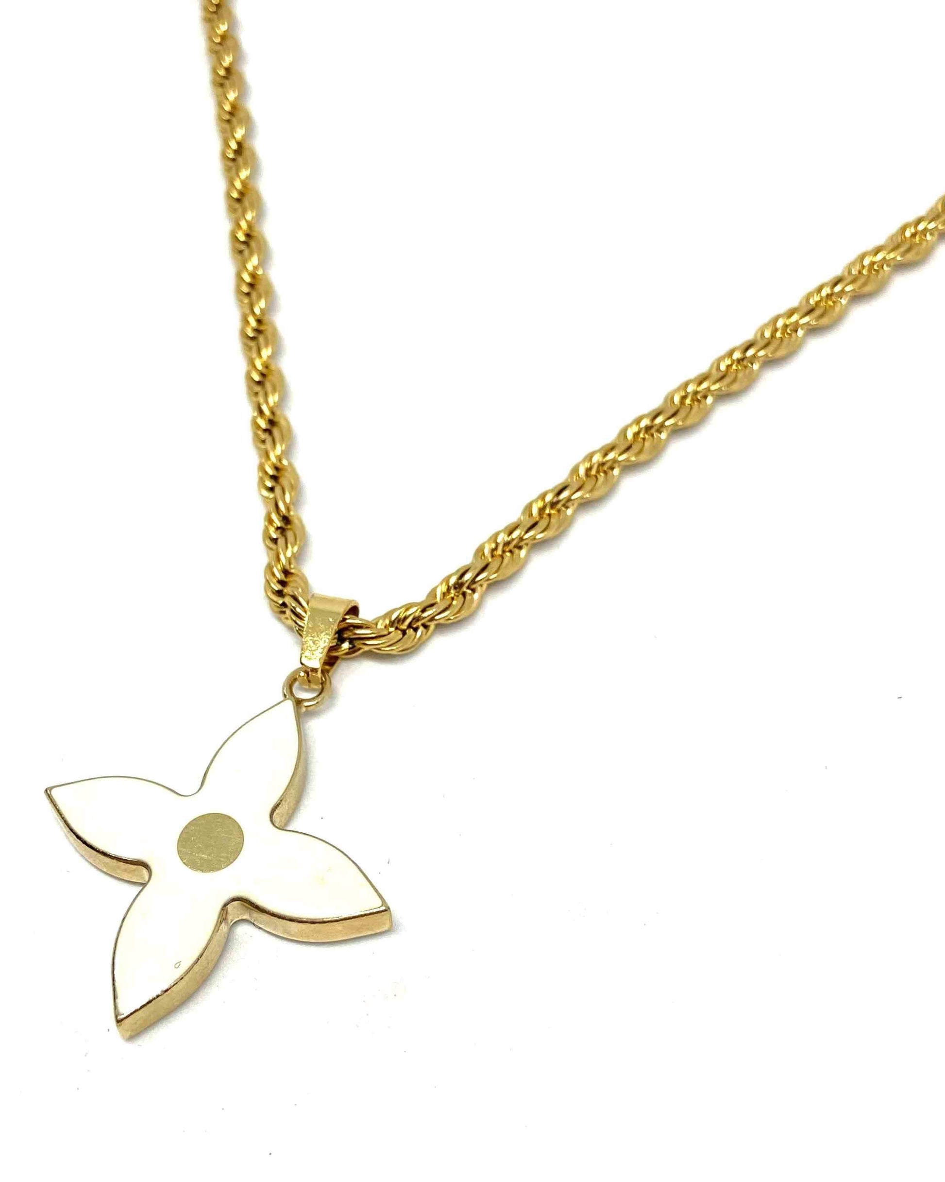Gift Edition - Authentic Louis Vuitton White Pendant- Necklace - Boutique SecondLife