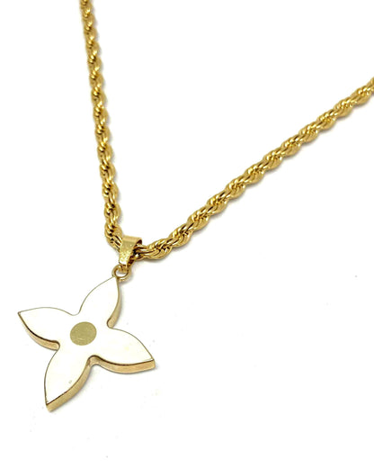 Gift Edition - Authentic Louis Vuitton White Pendant- Necklace - Boutique SecondLife