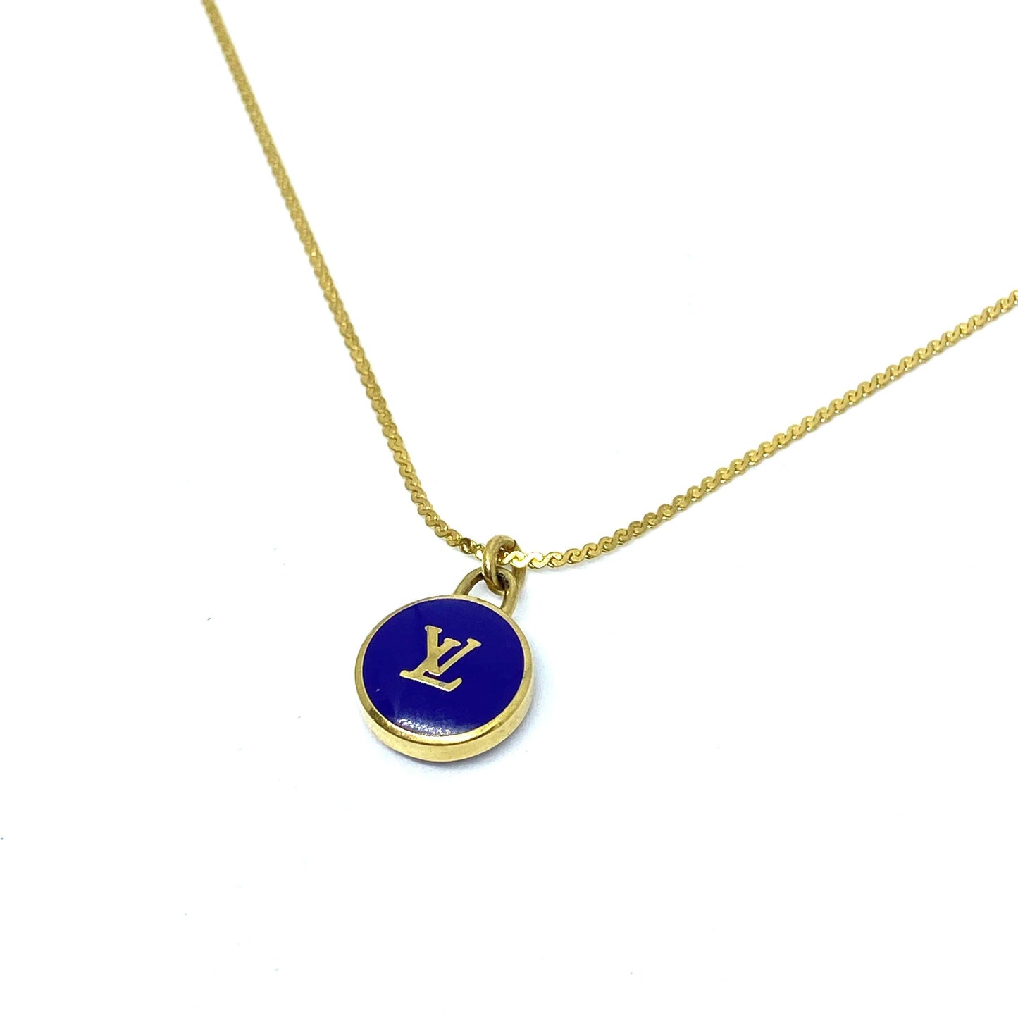 Authentic Louis Vuitton Pendant Logo Blue dark Pastilles - Boutique SecondLife