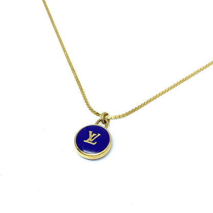 Authentic Louis Vuitton Pendant Logo Blue dark Pastilles - Boutique SecondLife