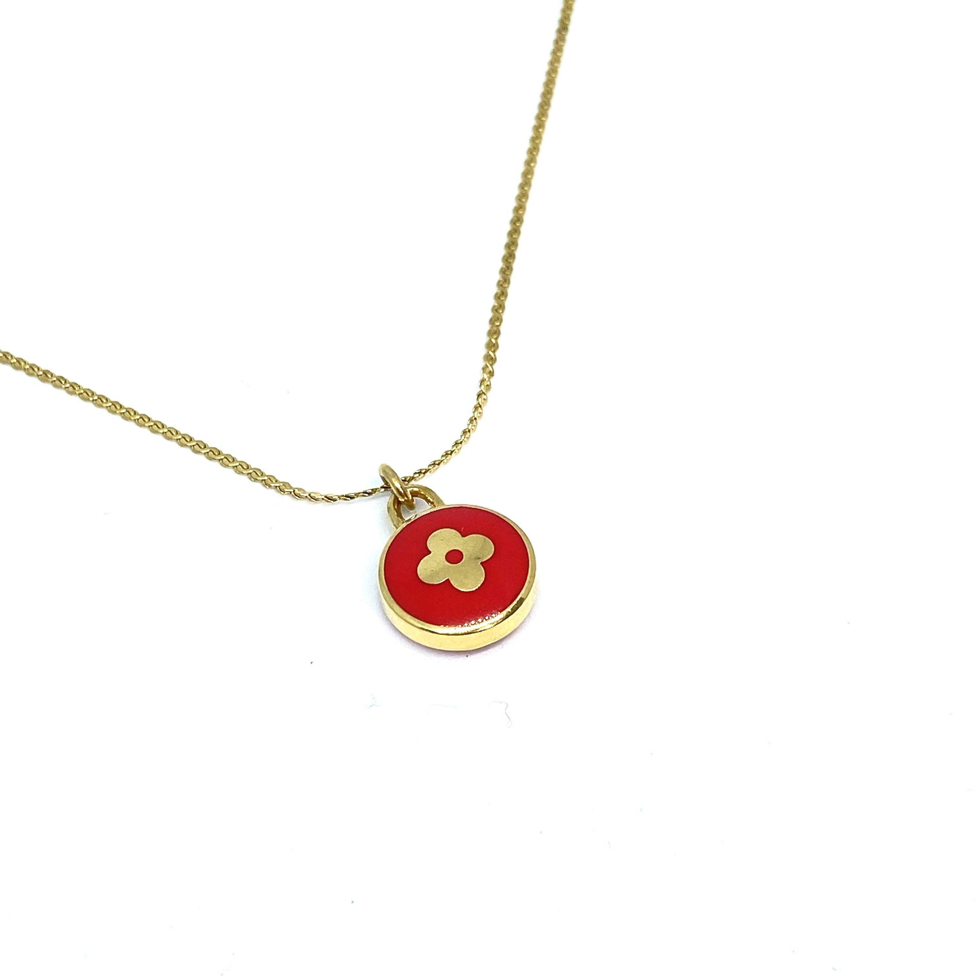 Authentic Louis Vuitton Red Pendant Pastilles Roses - Boutique SecondLife