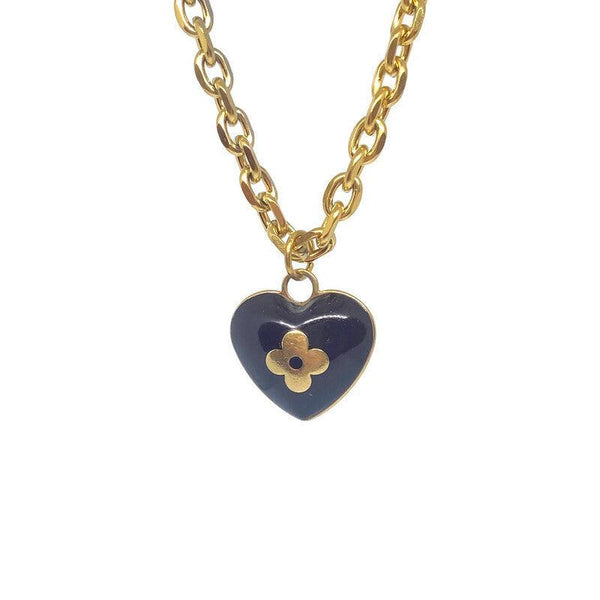 Authentic Louis Vuitton Mini Coeur Charm- Reworked Necklace - Boutique SecondLife