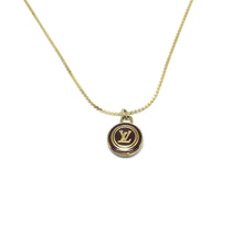 Load image into Gallery viewer, Authentic Louis Vuitton Logo Chocolate Pendant Necklace - Boutique SecondLife