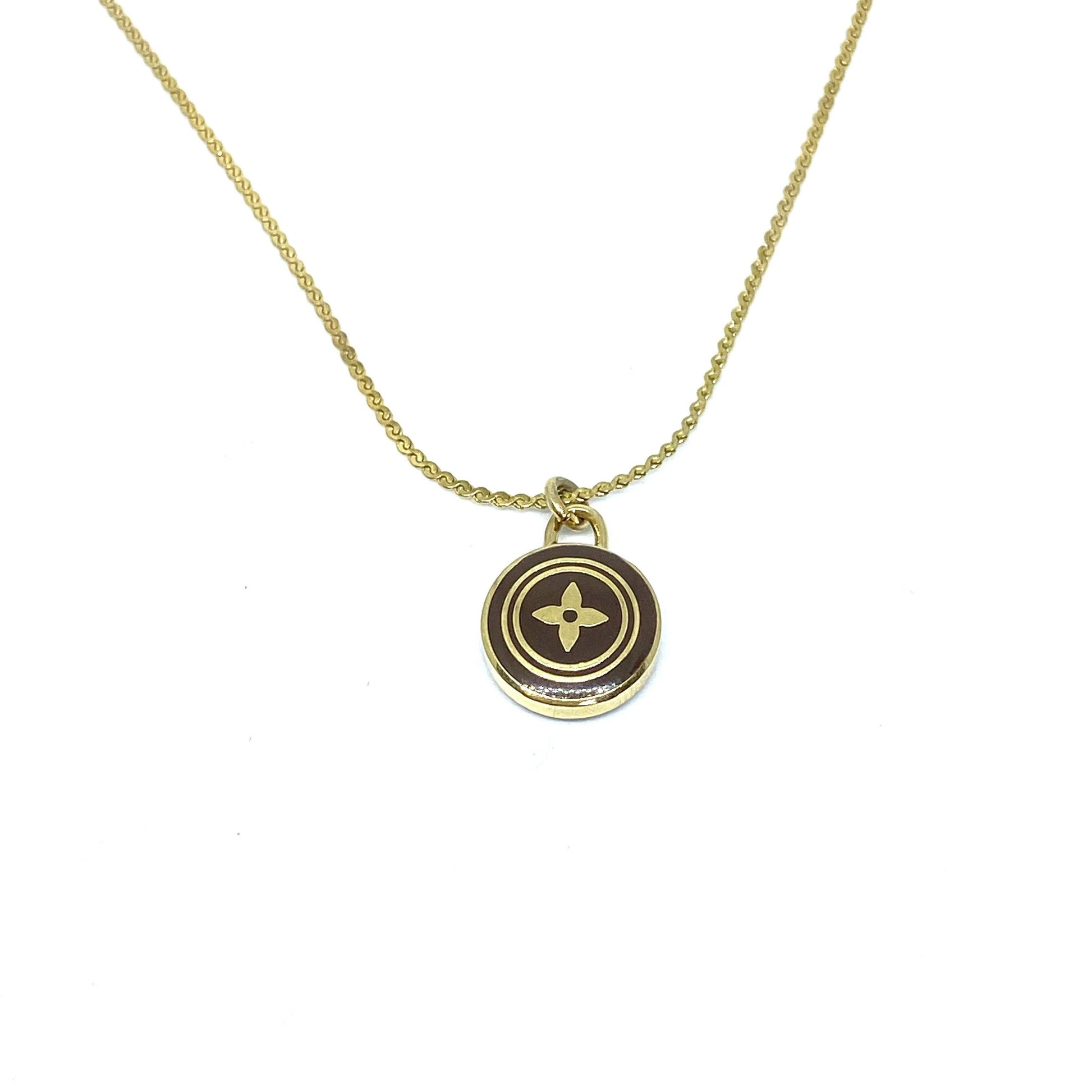 Authentic Louis Vuitton Chocolate Pendant Necklace - Boutique SecondLife