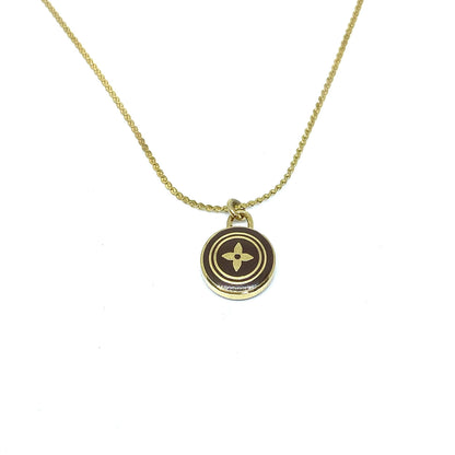 Authentic Louis Vuitton Chocolate Pendant Necklace - Boutique SecondLife