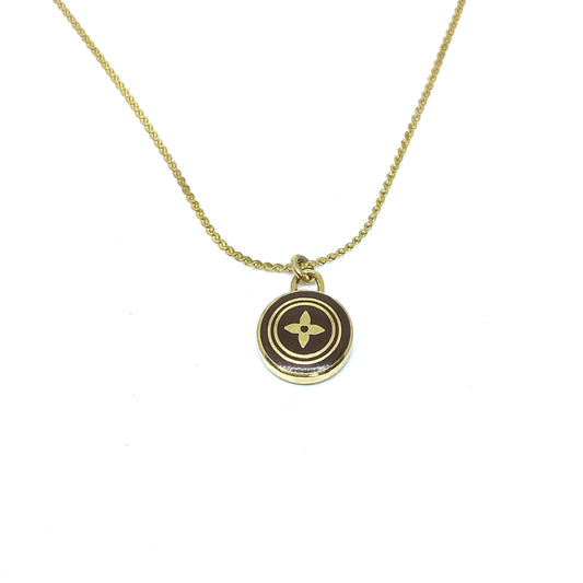 Authentic Louis Vuitton Chocolate Pendant Necklace - Boutique SecondLife