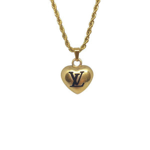 Authentic Louis Vuitton  Heart Charm- Reworked Necklace - Boutique SecondLife