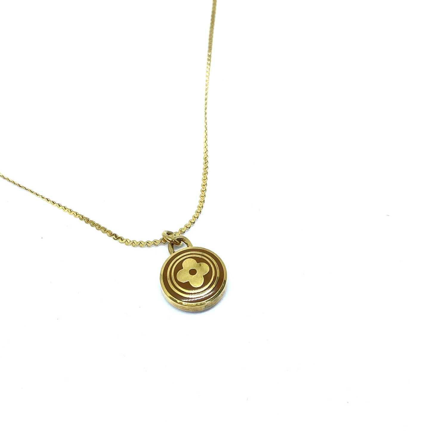 Authentic Louis Vuitton Siena Flower Pendant Necklace - Boutique SecondLife