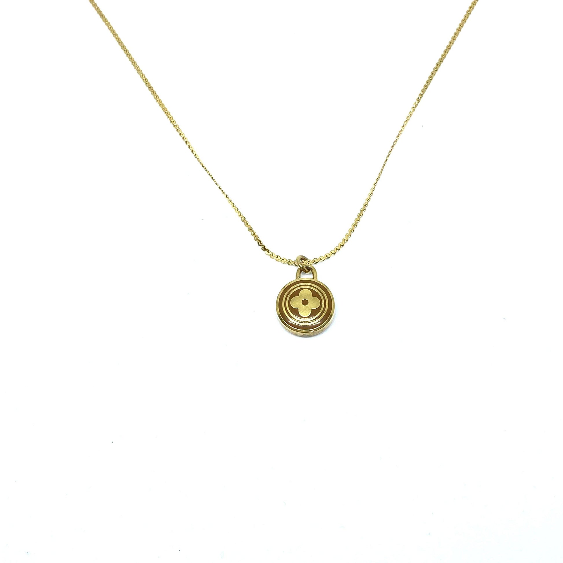 Authentic Louis Vuitton Siena Flower Pendant Necklace - Boutique SecondLife