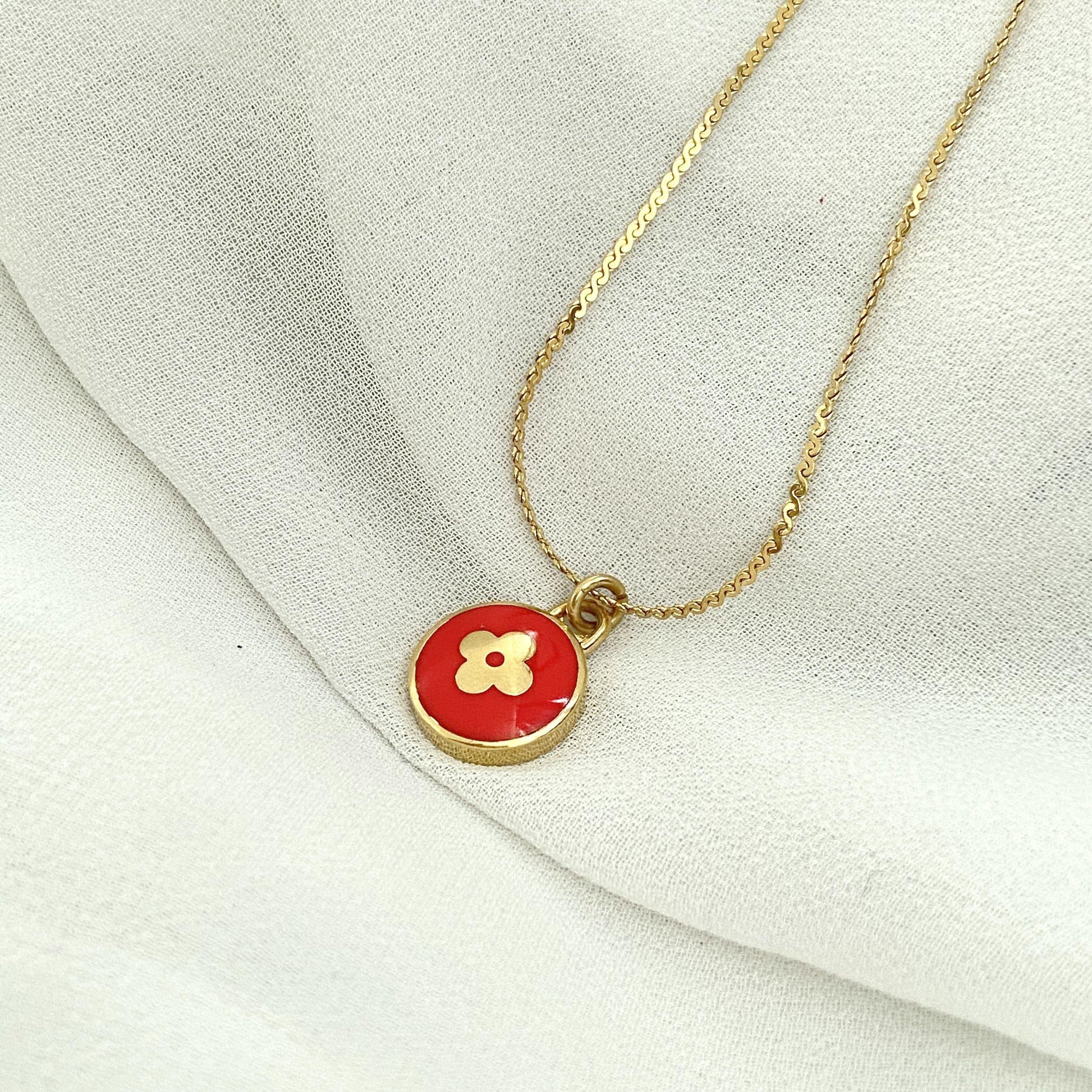 Authentic Louis Vuitton Red Pendant Pastilles Roses - Boutique SecondLife