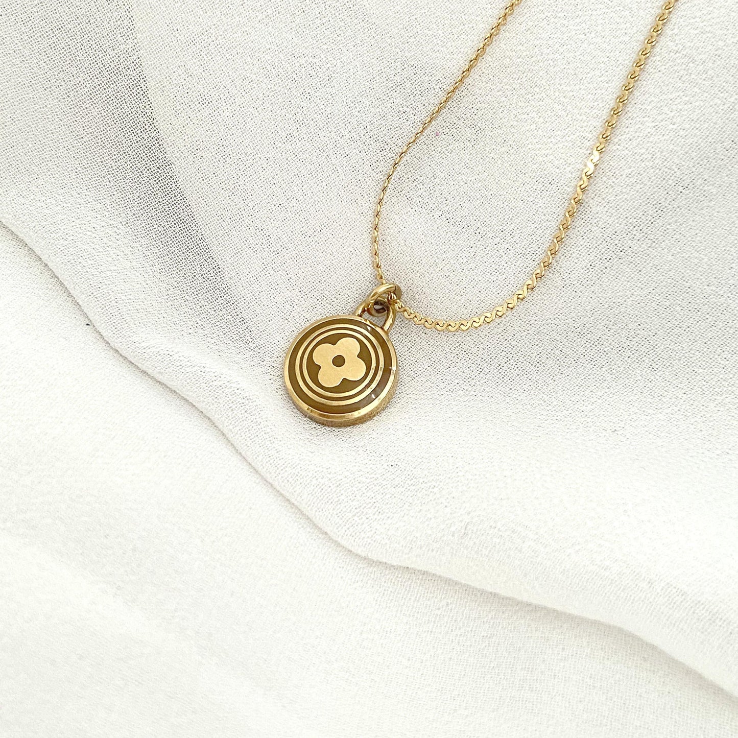 Authentic Louis Vuitton Siena Flower Pendant Necklace - Boutique SecondLife