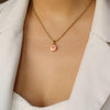 Authentic Louis Vuitton Logo Peach Pendant- Necklace - Boutique SecondLife