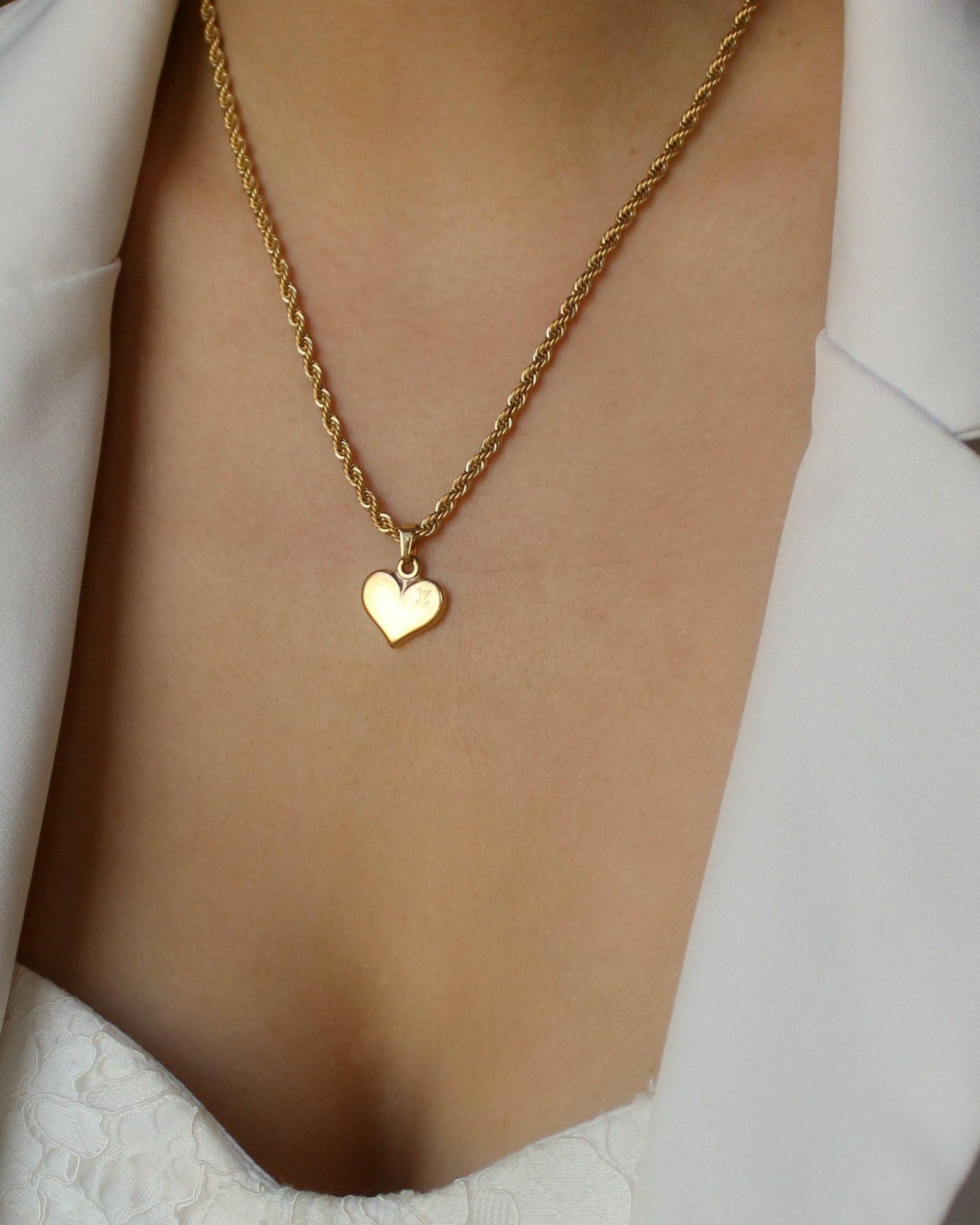 Authentic Louis Vuitton Pendant Heart Reworked Pendant - Boutique SecondLife