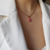 Louis Vuitton Rose Logo Pendant- Necklace - Boutique SecondLife