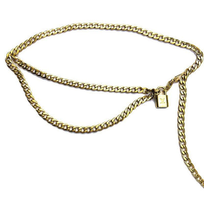 Waist Chain Belt Double Strand with Padlock-NO KEY - Boutique SecondLife