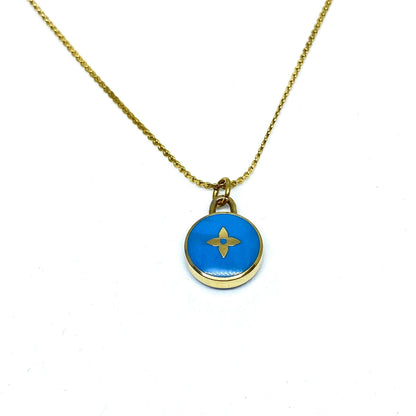 Blu Flower Reworked Pastilles Pendant - Boutique SecondLife