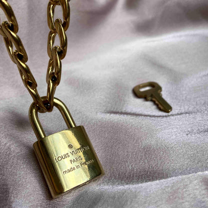 Louis Vuitton Padlock with Chunky Chain Necklace - Boutique SecondLife