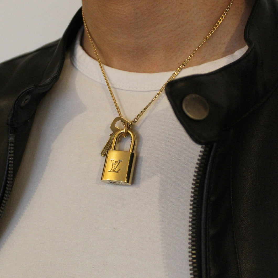 Louis Vuitton Brass Lock Necklace