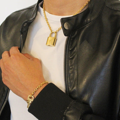Louis Vuitton Padlock Necklace Bracelet Key Set for Him - Boutique SecondLife
