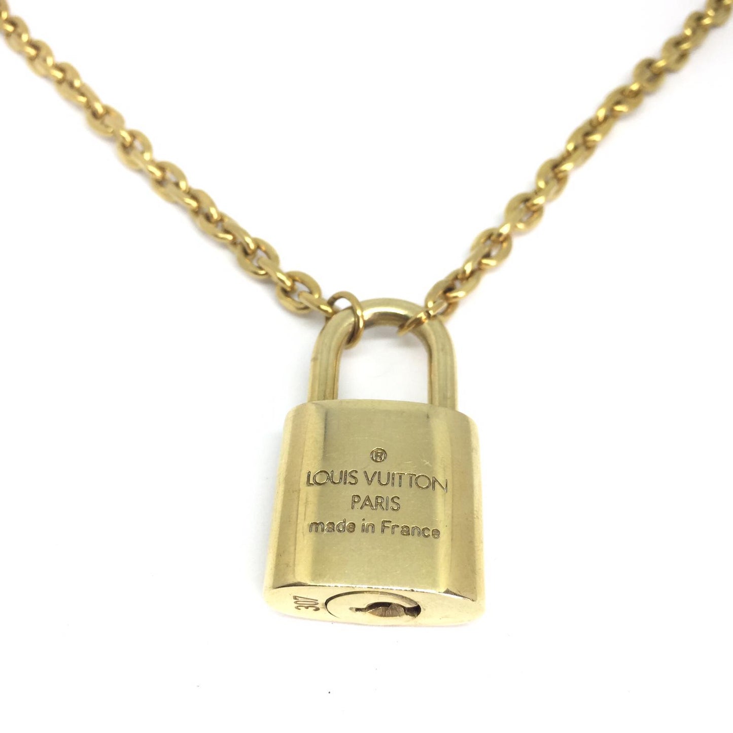 Louis Vuitton Padlock with Rolo Chain Necklace - Boutique SecondLife