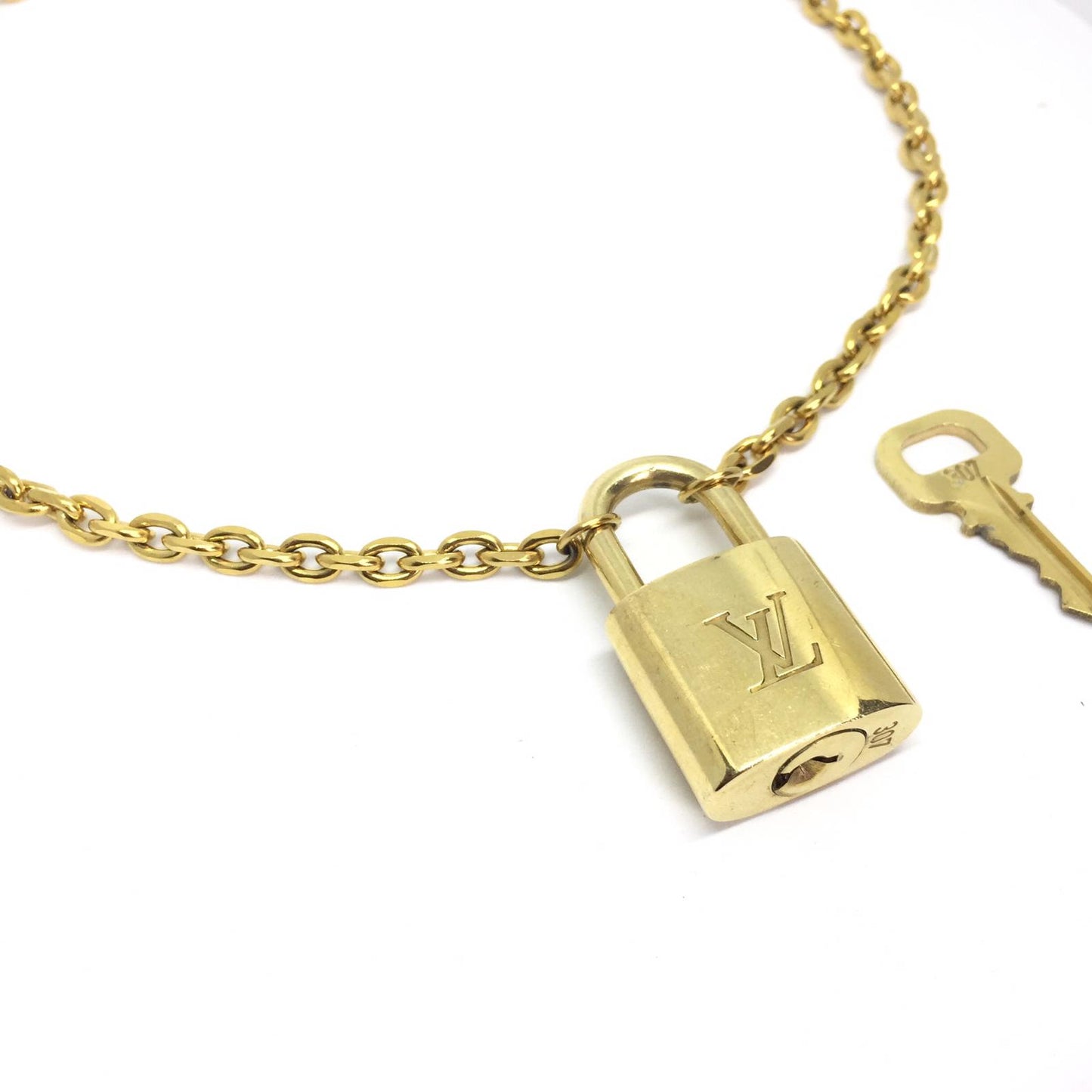 Louis Vuitton Padlock with Rolo Chain Necklace - Boutique SecondLife