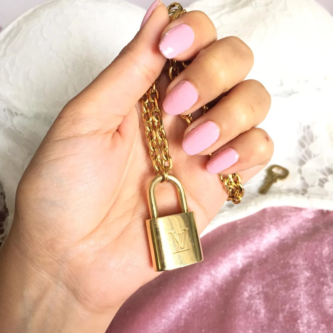 Louis Vuitton Padlock with Rolo Chain Necklace - Boutique SecondLife