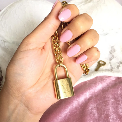 Louis Vuitton Padlock with Rolo Chain Necklace - Boutique SecondLife